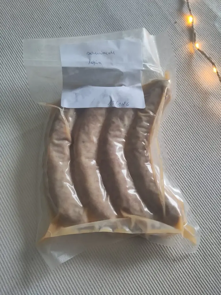 Saucisses de poulet et lapin précuites - 400g